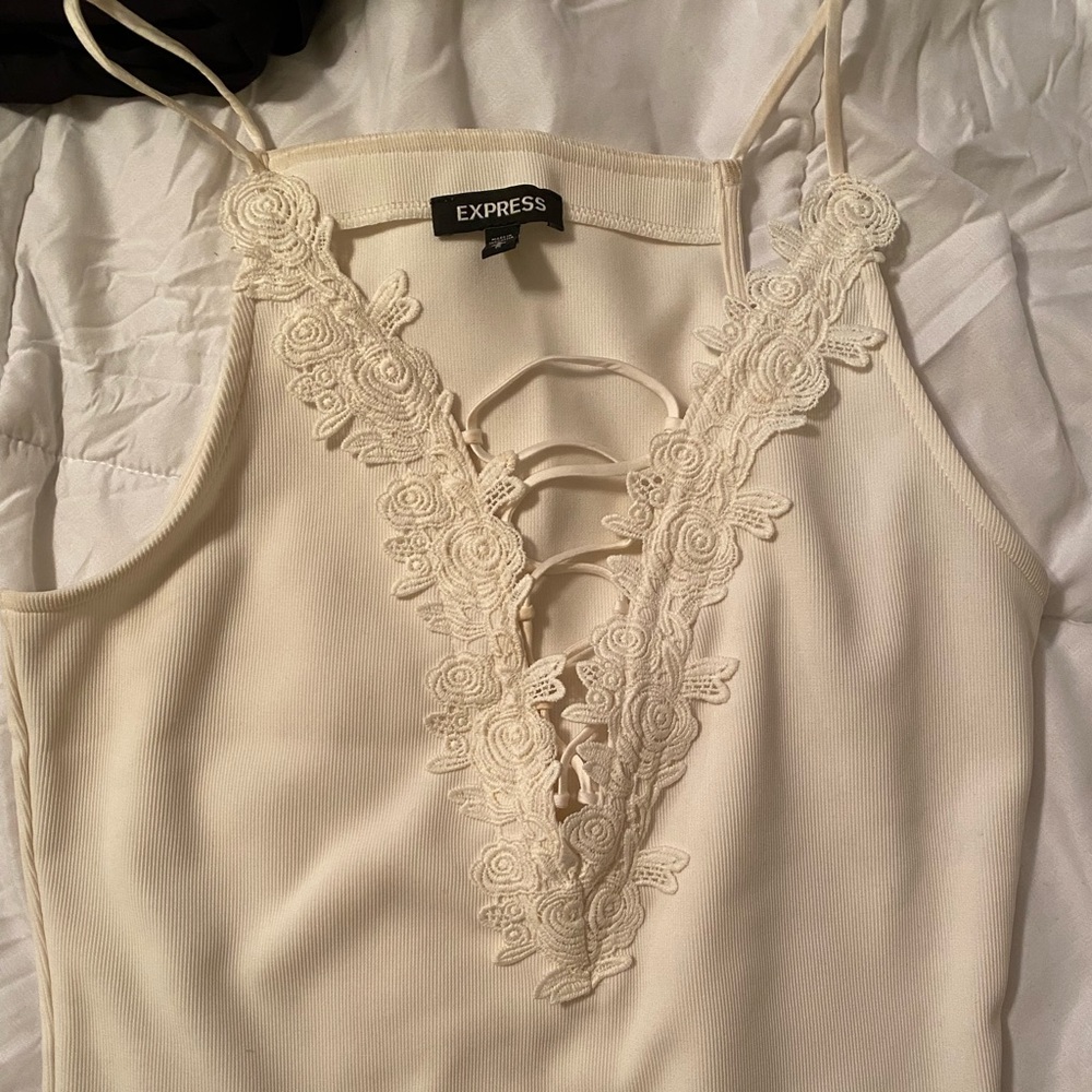 Express. White Womens bodysuit.